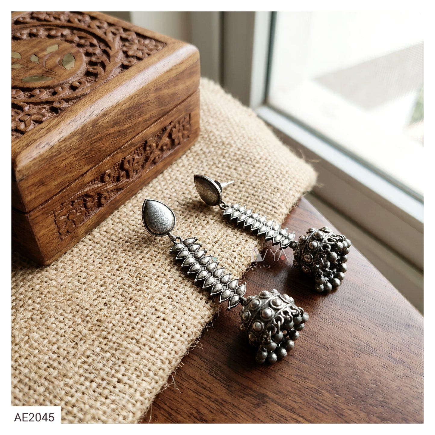 SILVER JHUMKA - AE2045