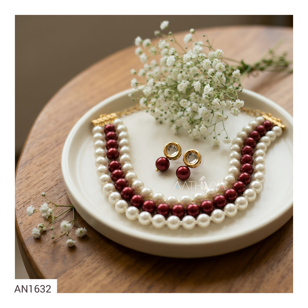 SHELL PEARL CHOKER SET - AN1632