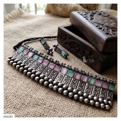 PASTEL CHOKER SET - AN2281