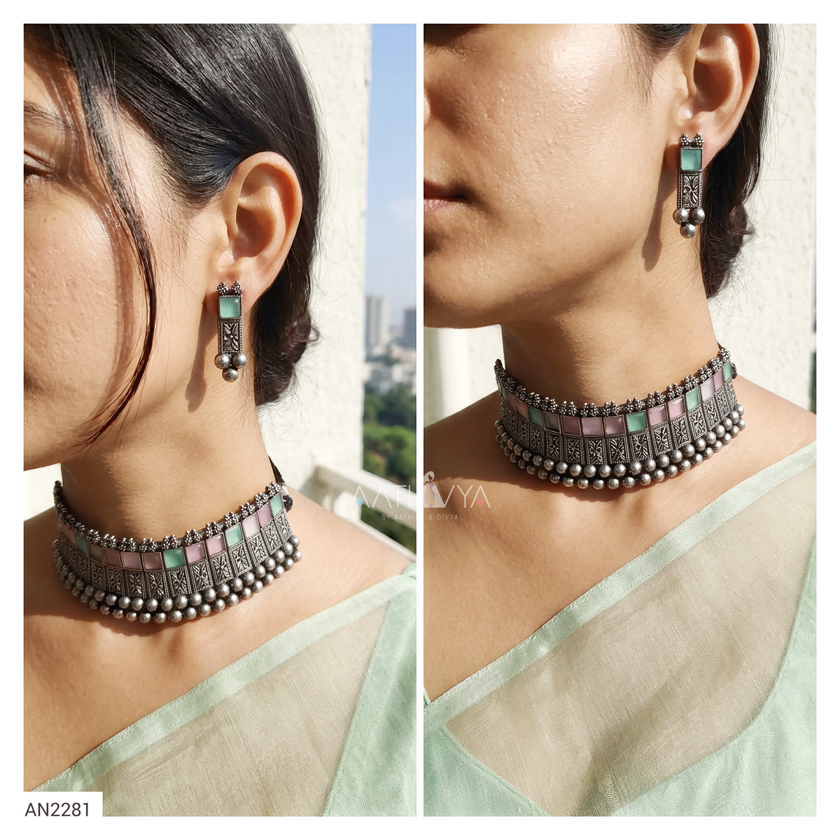 PASTEL CHOKER SET - AN2281