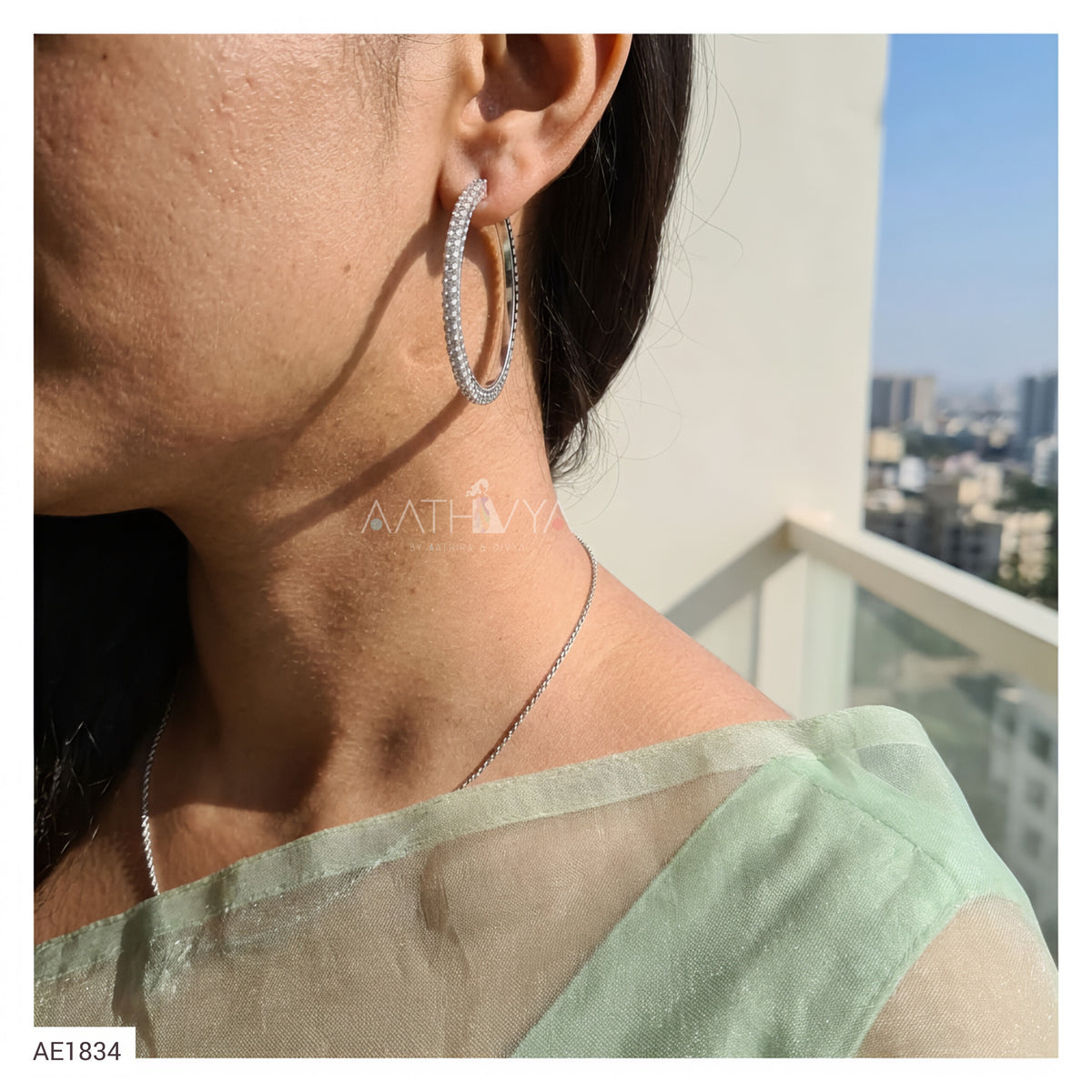AD STONE HOOPS - AE1834