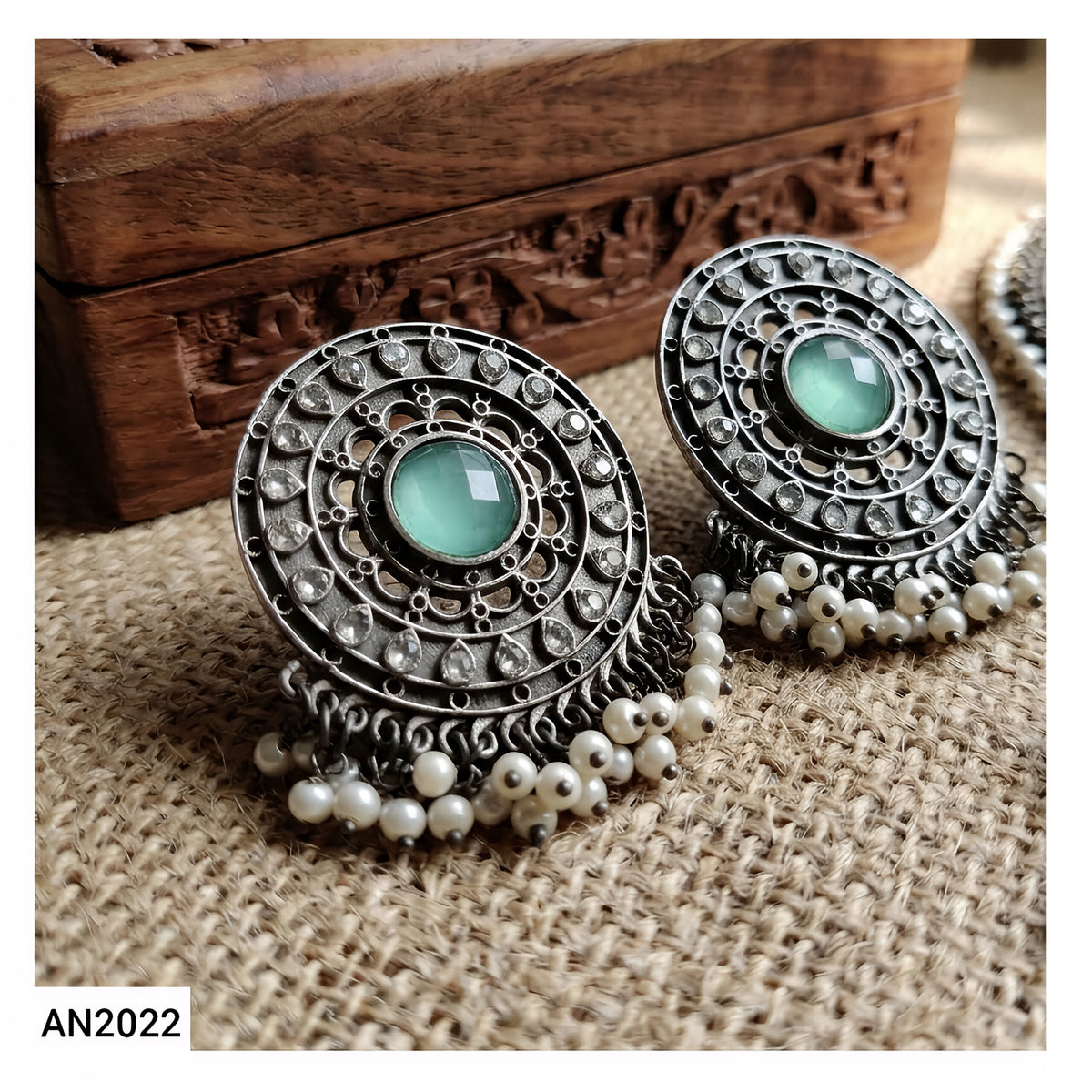 SILVER LOOK ALIKE CHOKER SET - AN2022