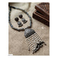 PEARL TASSELED GHUNGROO PENDANT NECKPIECE - AN2174