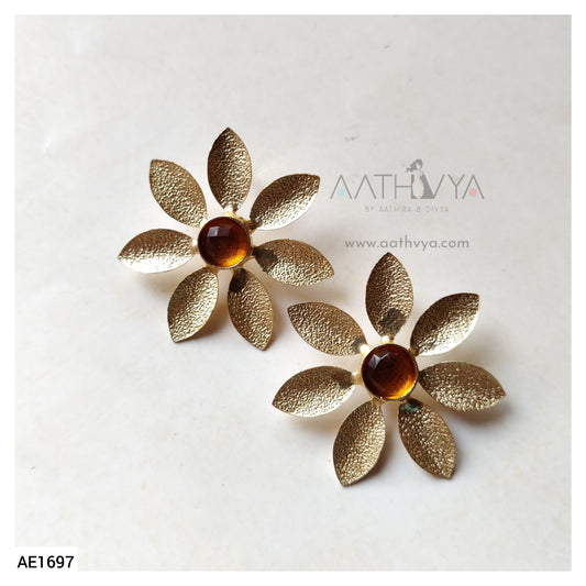 CONTEMPORARY FLORAL STUD - AE1697