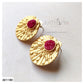 MATTE ENGRAVED DRUZY STUDS - AE1180