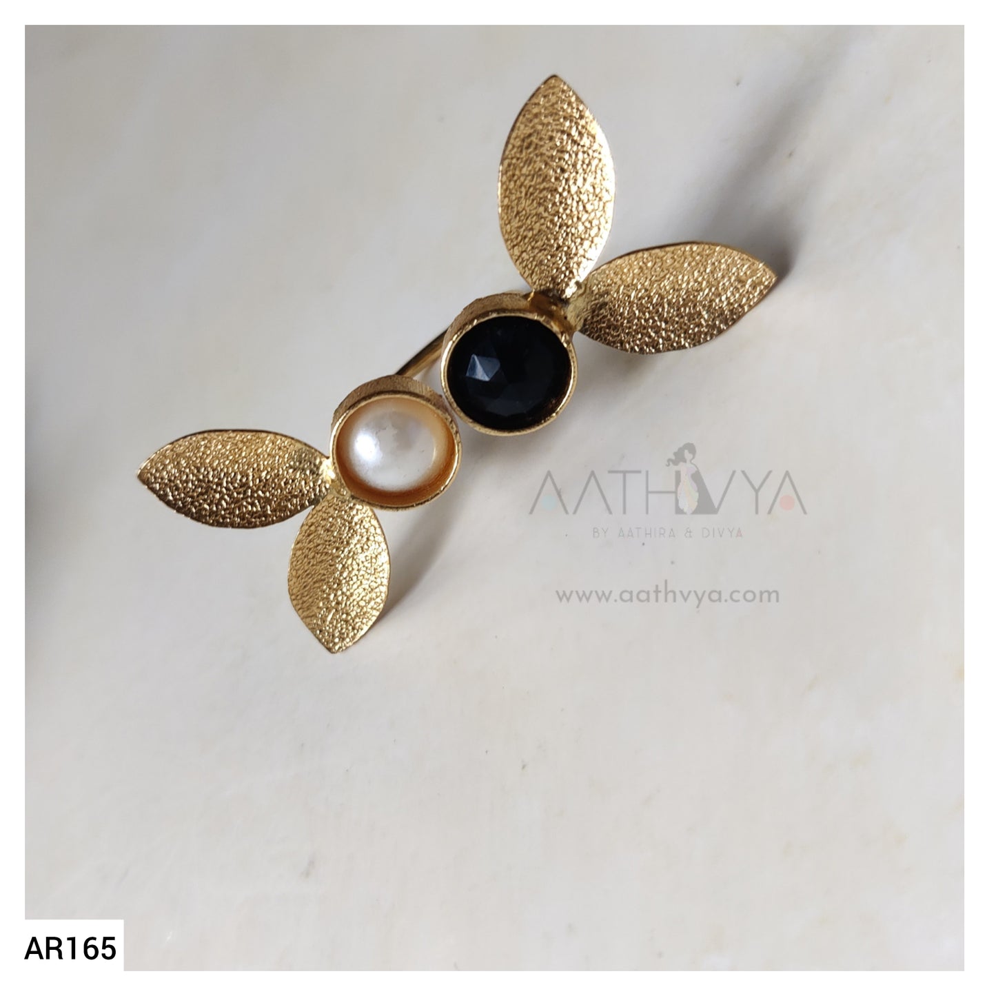 DUAL STONE WINGED RING - AR165