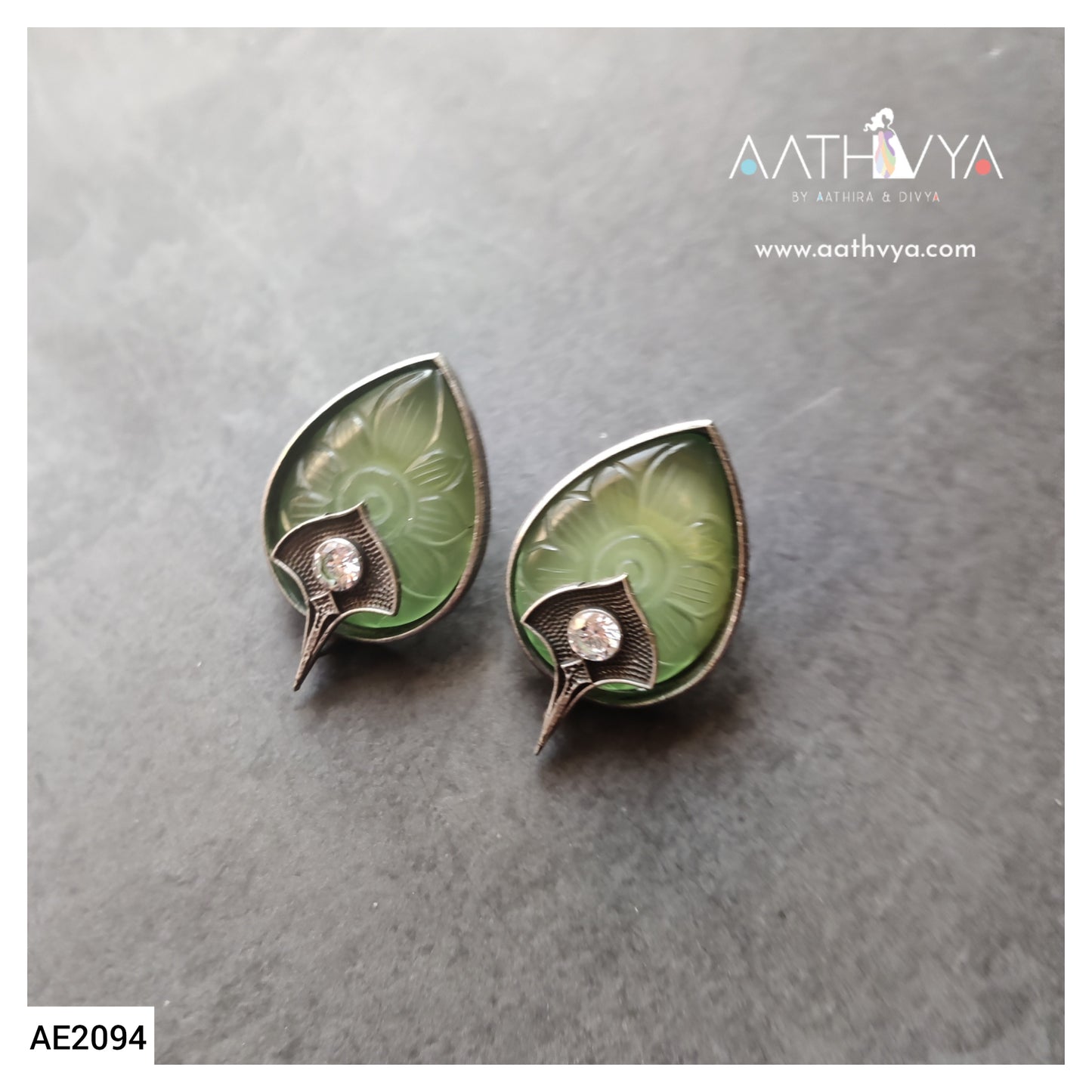 CARVED STONE STATEMENT STUDS - AE2094