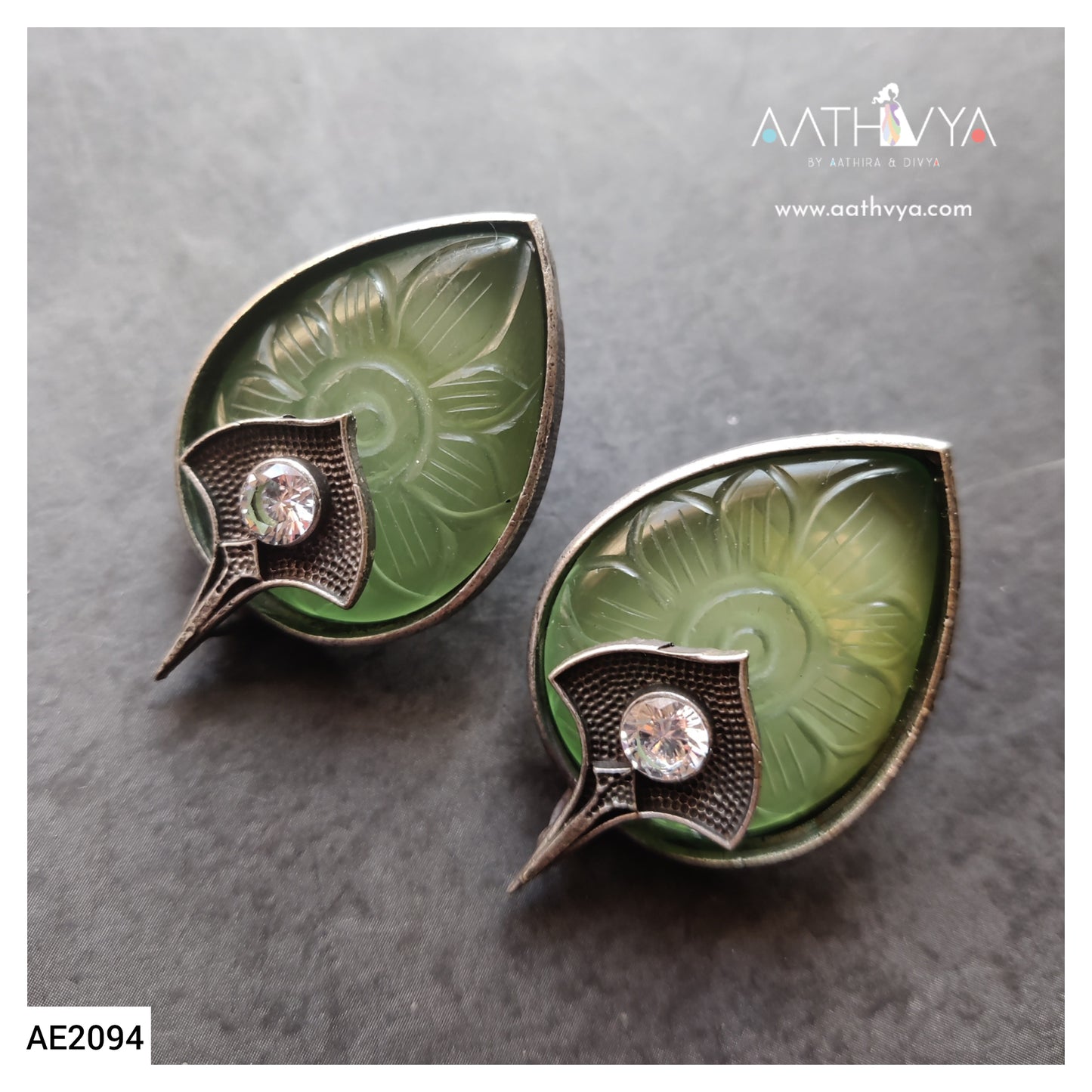 CARVED STONE STATEMENT STUDS - AE2094