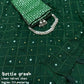 LINEN VELVET CHECKERED SAREE - AS1473