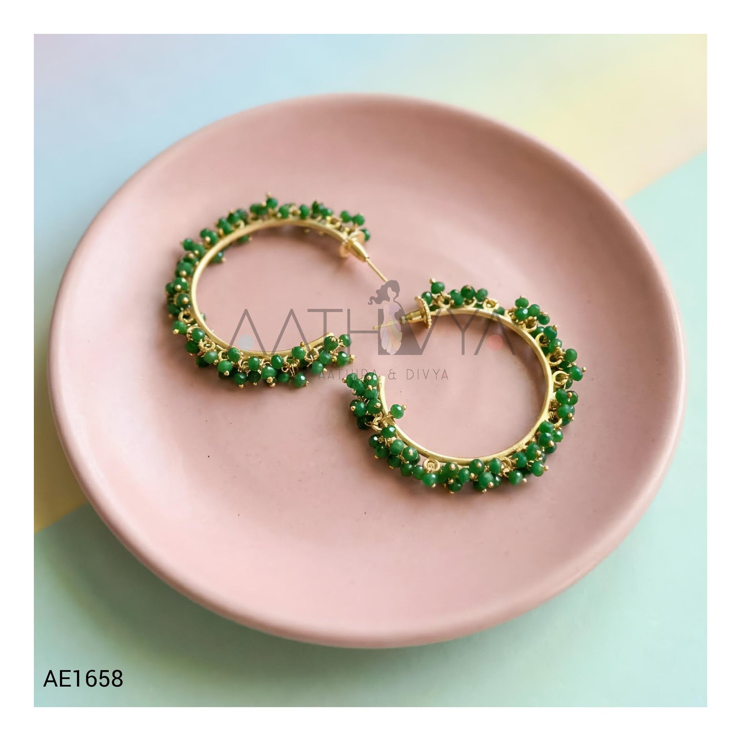 BEADED HOOP EARRINGS AE1658
