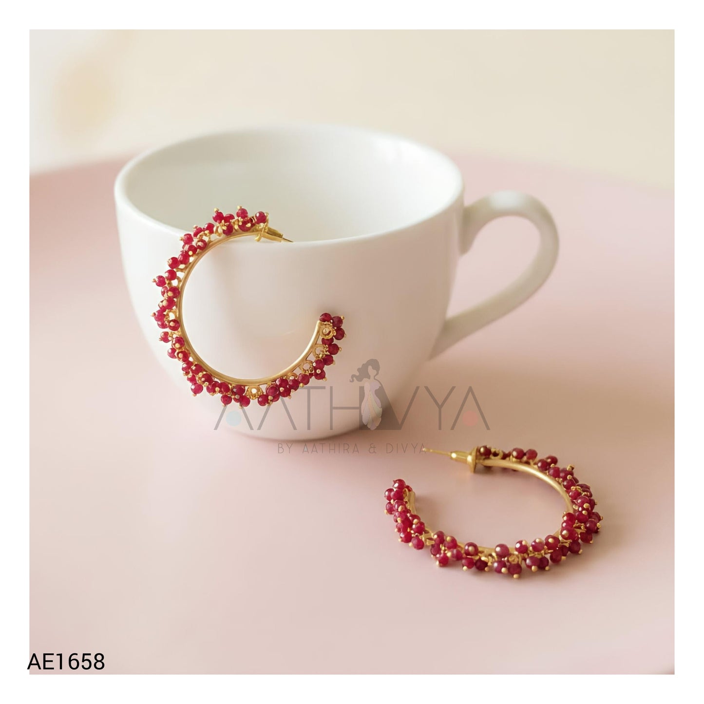 BEADED HOOP EARRINGS AE1658