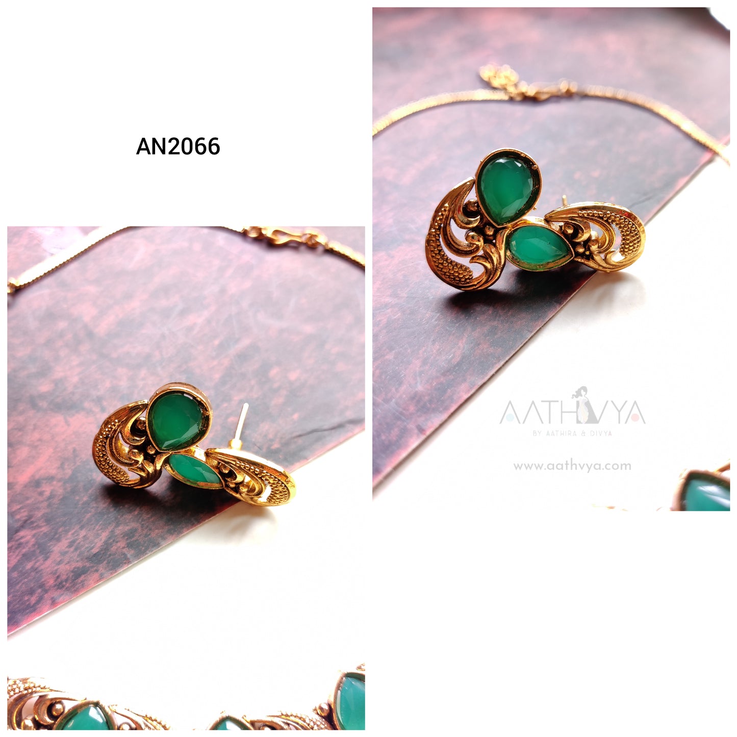 VIHAAN - ANTIQUE STONE NECKLACE SET - AN2066