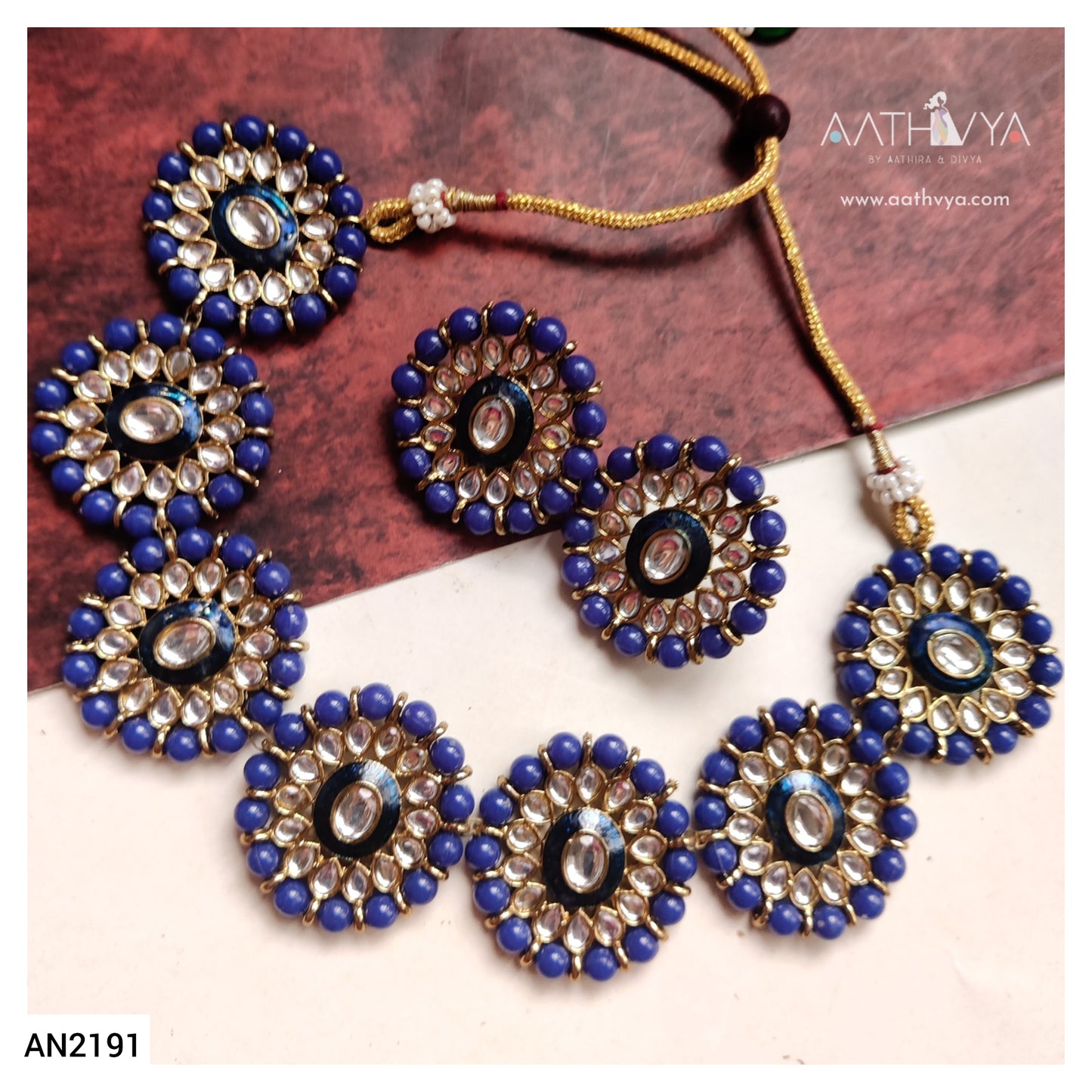 OVAL BEADED MOTIF CHOKER - AN2191