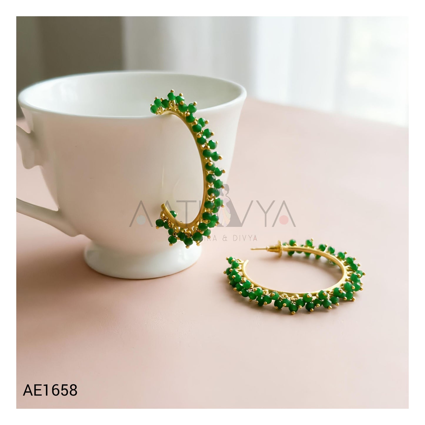 BEADED HOOP EARRINGS AE1658