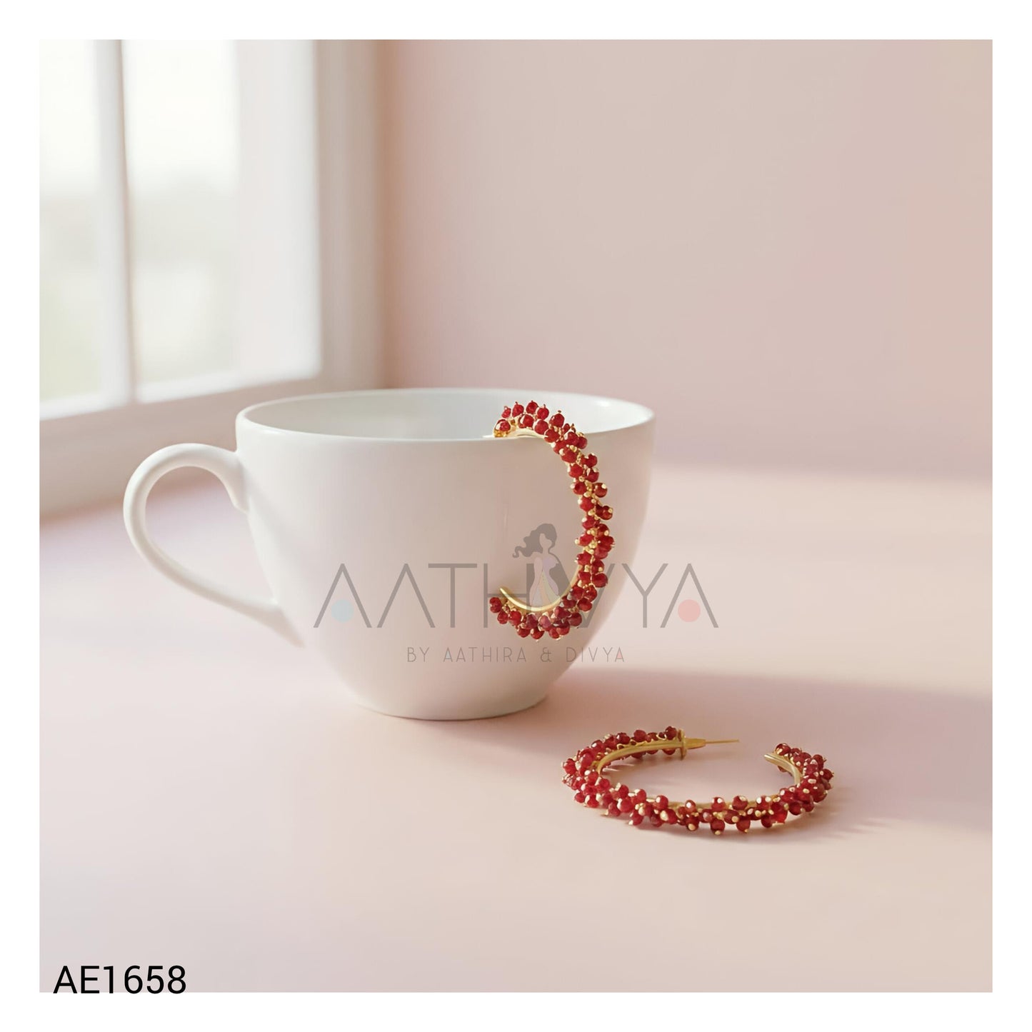 BEADED HOOP EARRINGS AE1658