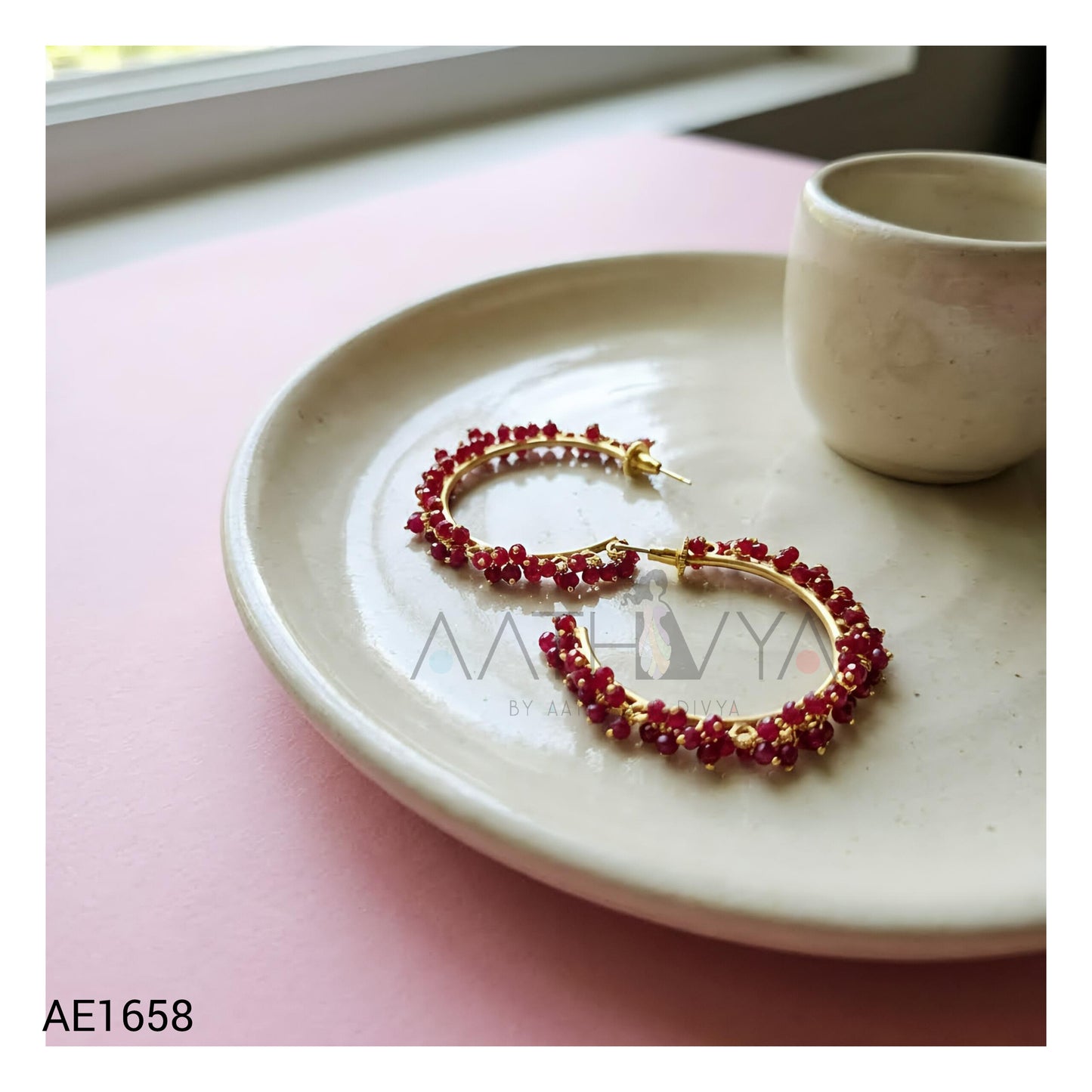 BEADED HOOP EARRINGS AE1658
