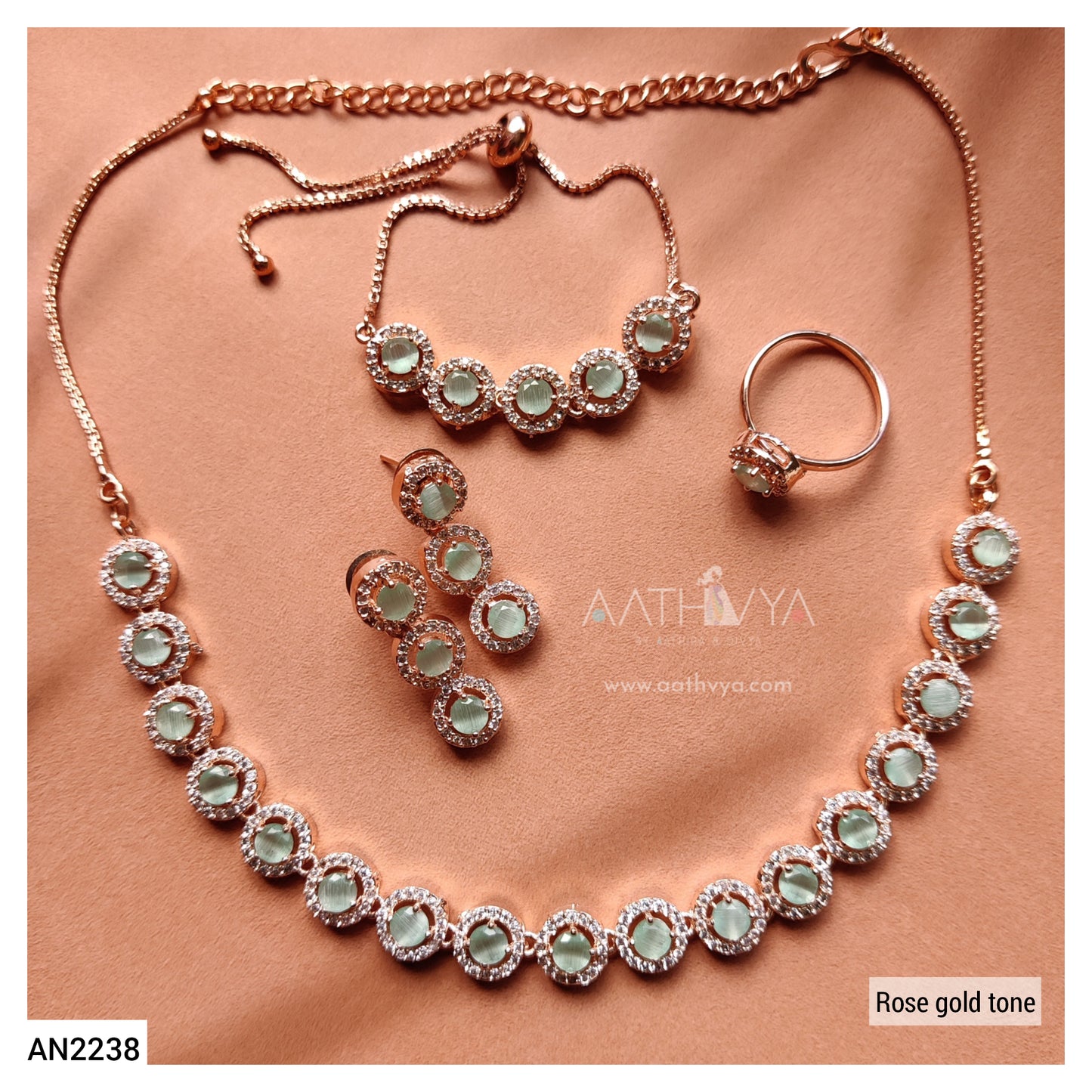 ROSE GOLD/SILVER COMBO SET - AN2238