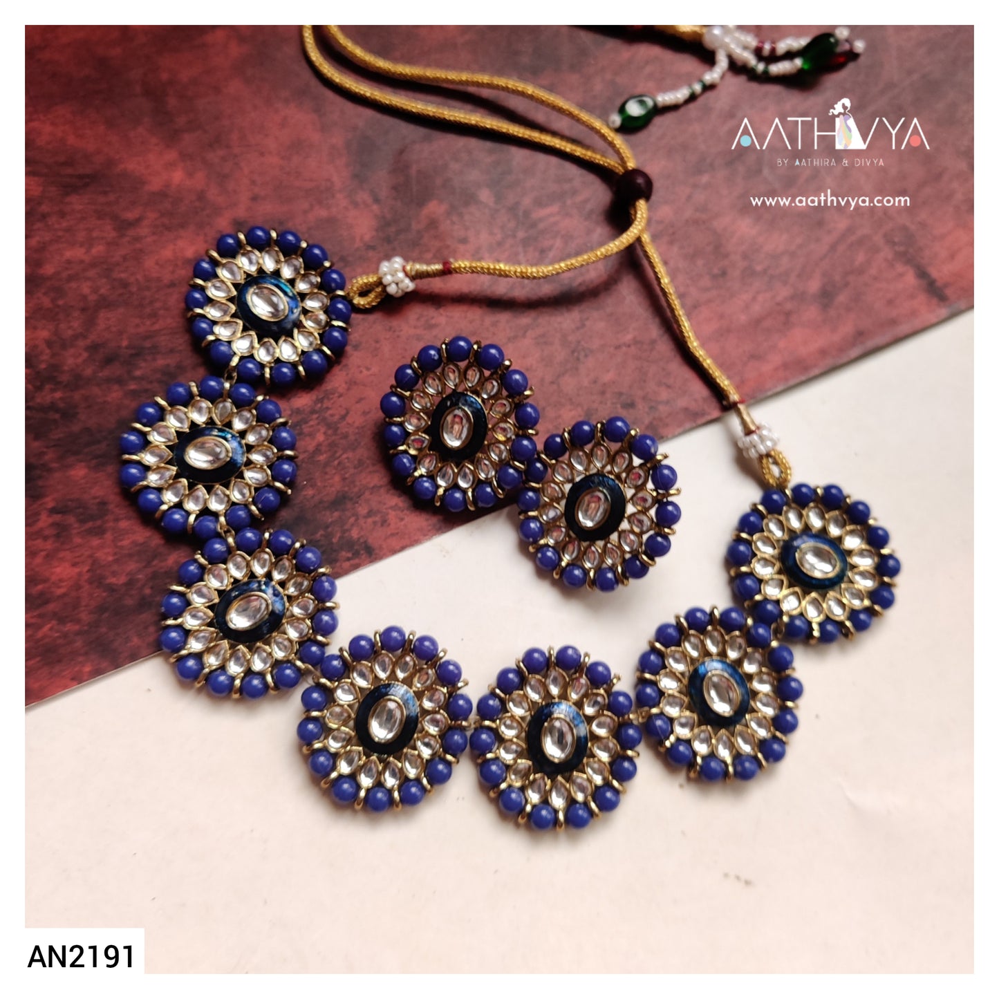 OVAL BEADED MOTIF CHOKER - AN2191