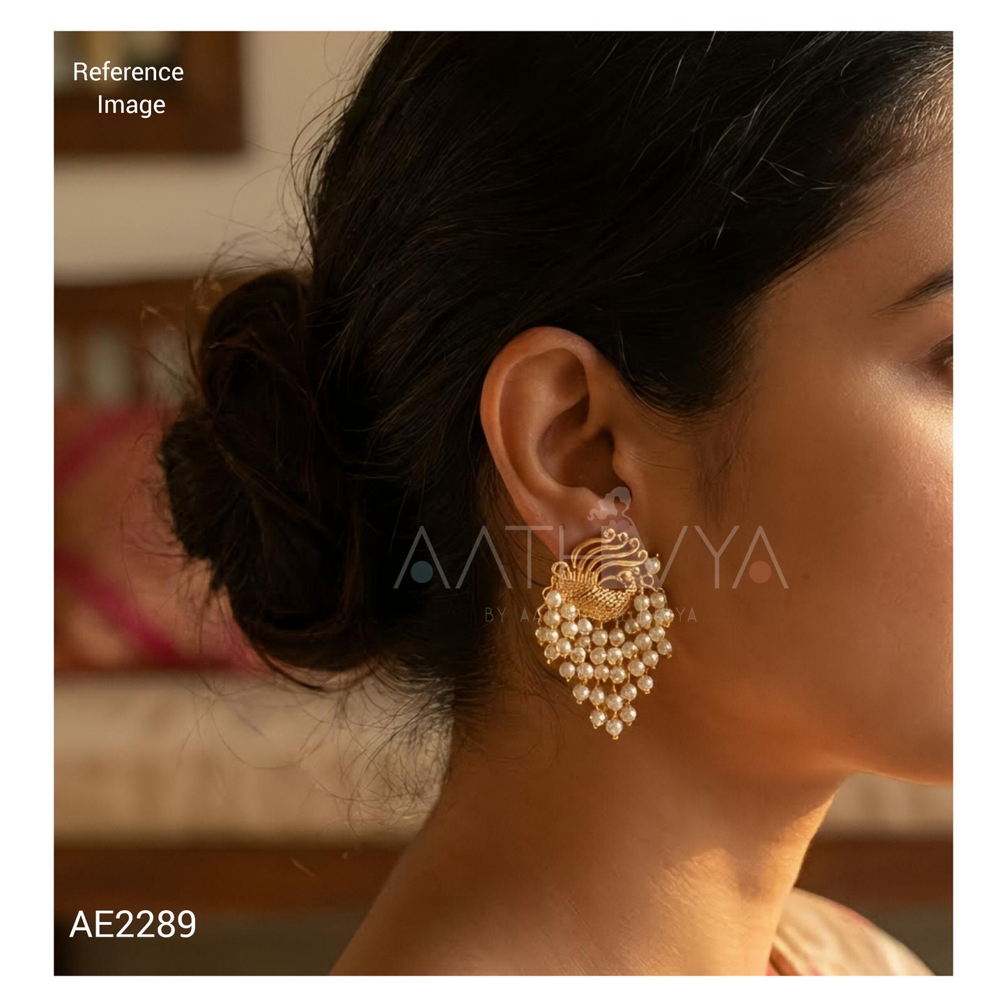 MATTE PEACOCK EARRINGS AE2289