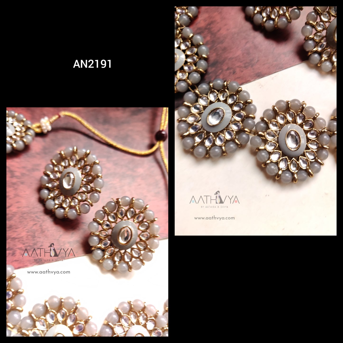 OVAL BEADED MOTIF CHOKER - AN2191