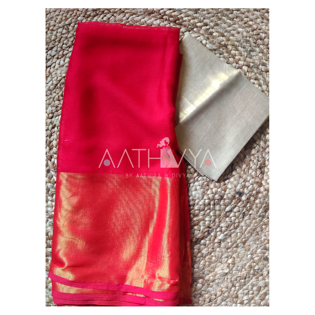 CHIFFON ZARI SAREES - AS1432