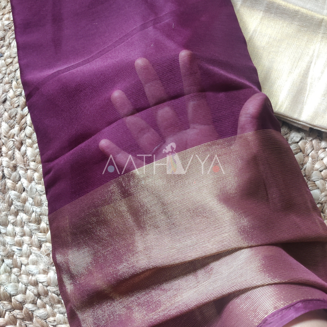 CHIFFON ZARI SAREES - AS1432