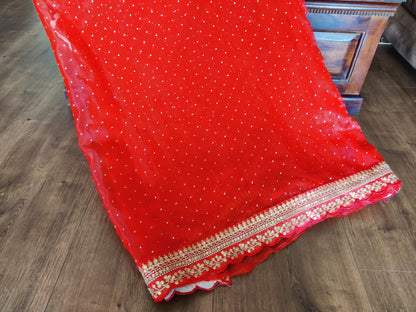 SEMI ORGANZA SAREE - AS913