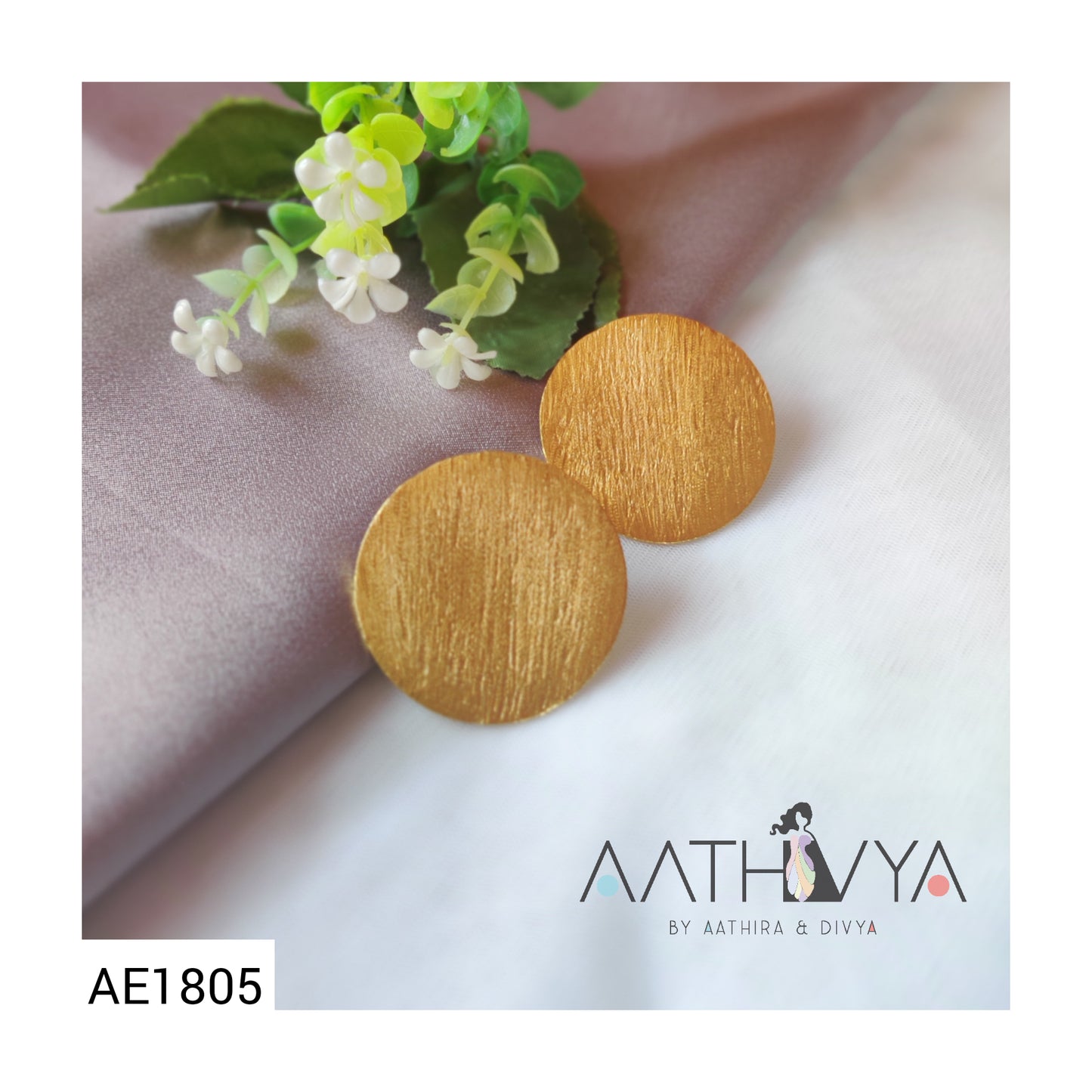 TEXTURED CIRCULAR EARRINGS - AE1805