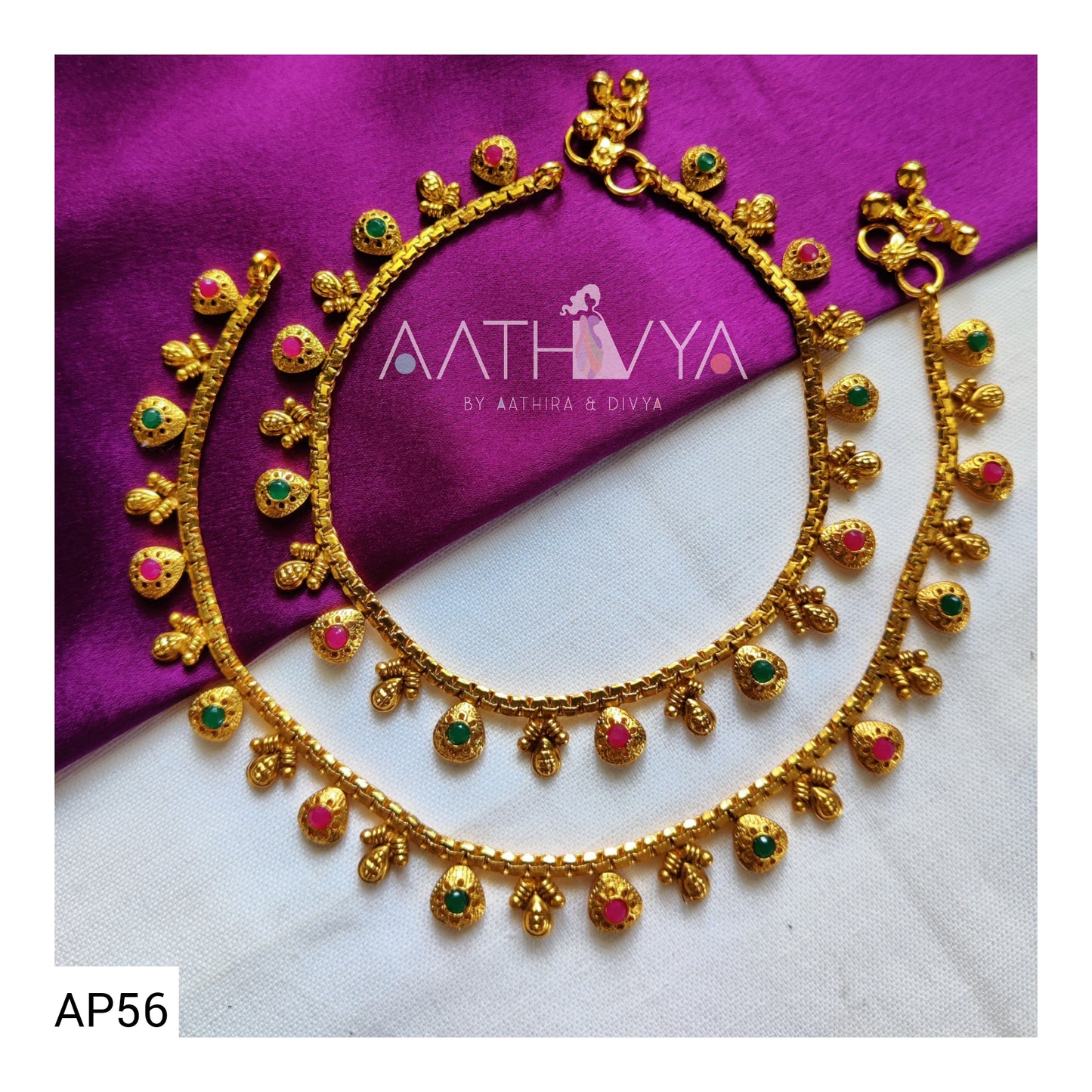 MATTE GOLD ANKLETS - AP56