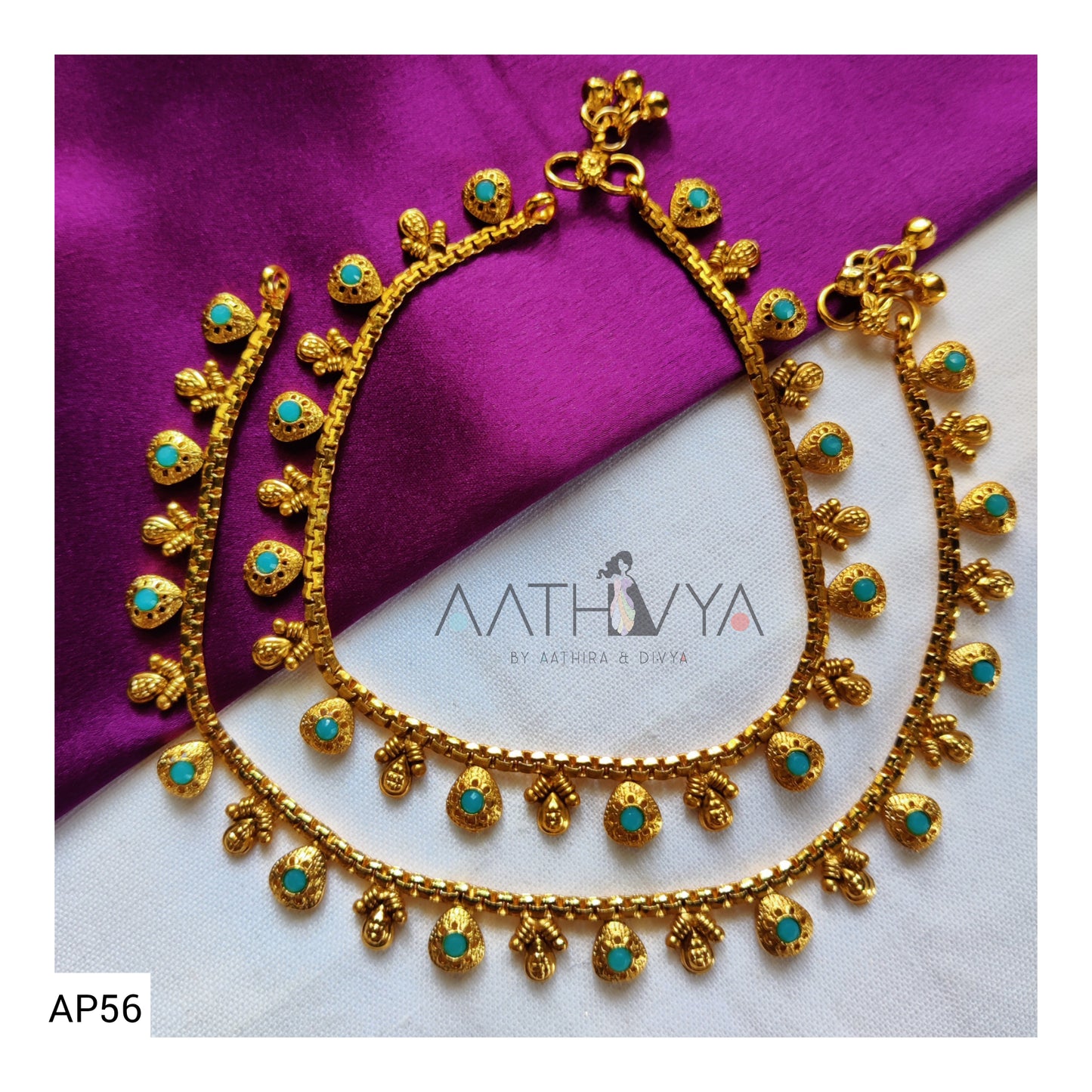 MATTE GOLD ANKLETS - AP56