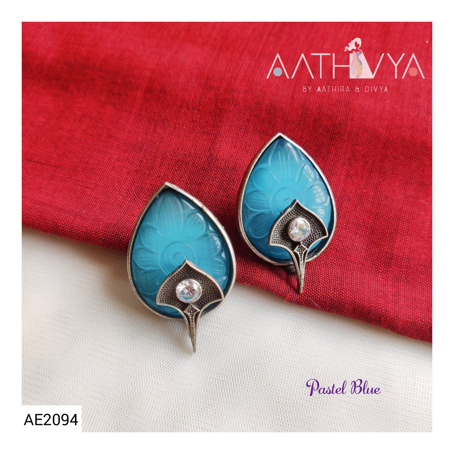 CARVED STONE STATEMENT STUDS - AE2094