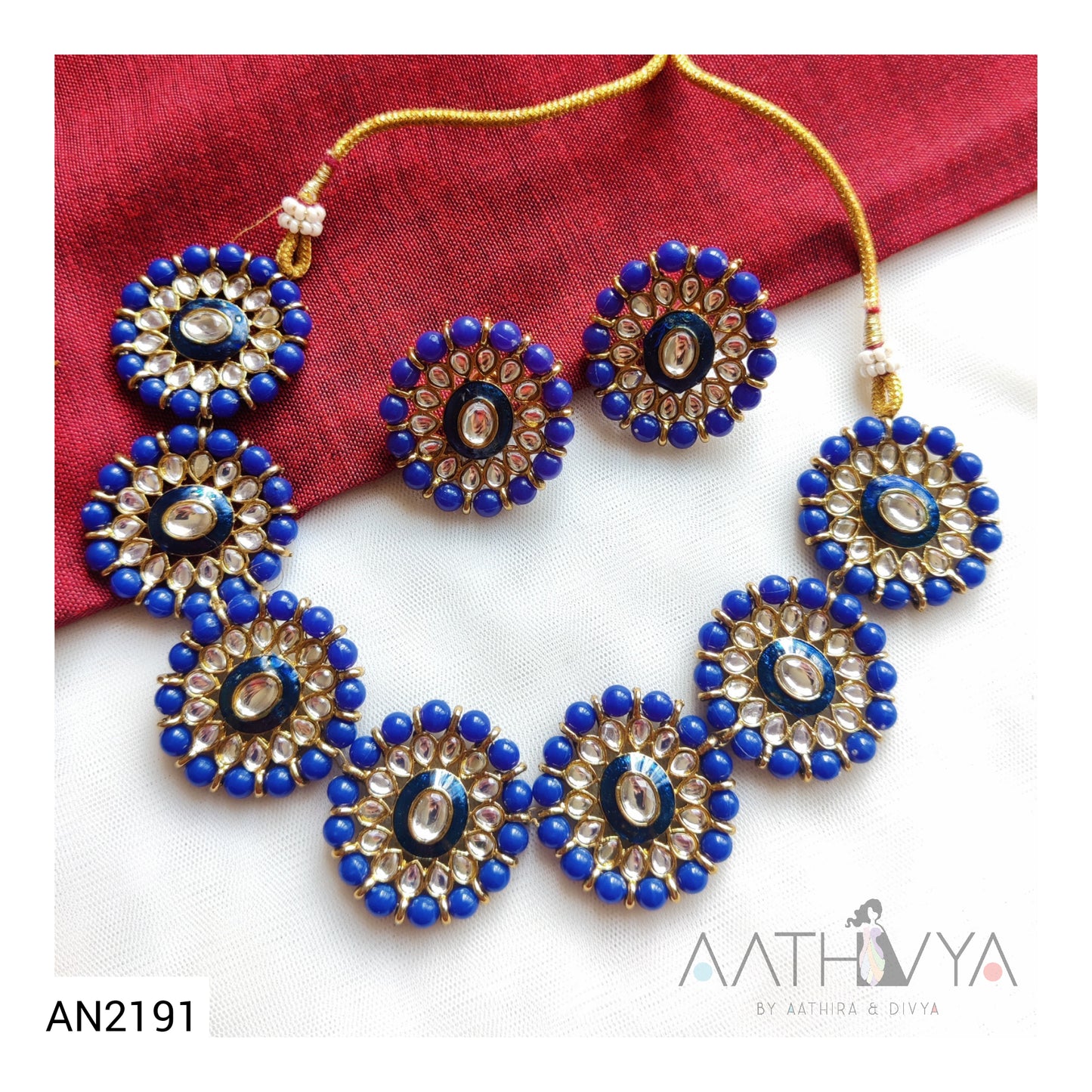 OVAL BEADED MOTIF CHOKER - AN2191