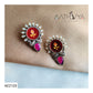 GLASS PEACOCK EARRING - AE2103