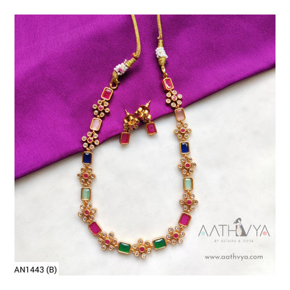 MULTICOLOURED NECKLACE SET - AN1443 (B)