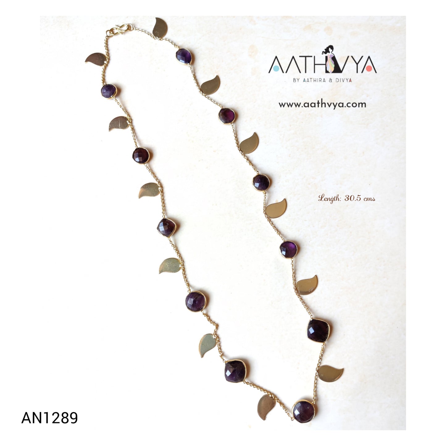 SEMI-PRECIOUS STONES & CHARMS NECKPIECE - AN1289