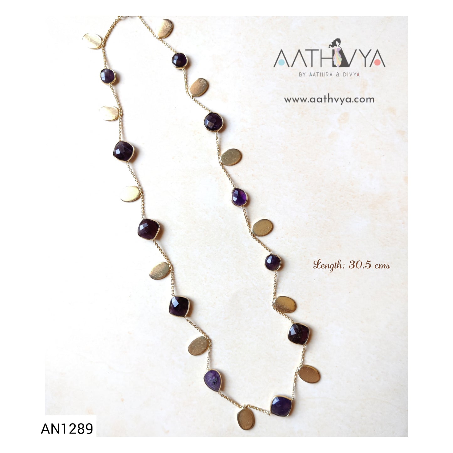 SEMI-PRECIOUS STONES & CHARMS NECKPIECE - AN1289