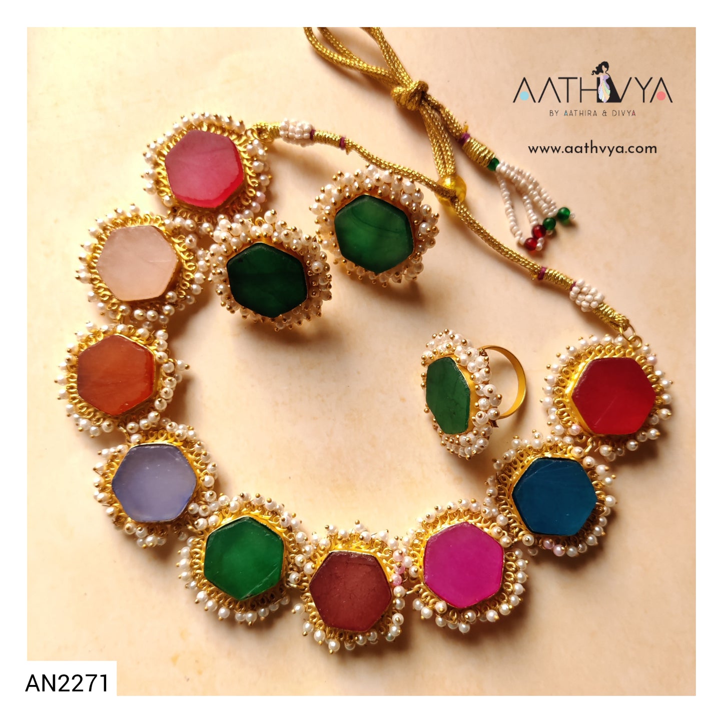HEXAGONAL DRUZY SET - AN2271