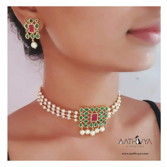 AD STONE PEARL CHOKER - AN1571