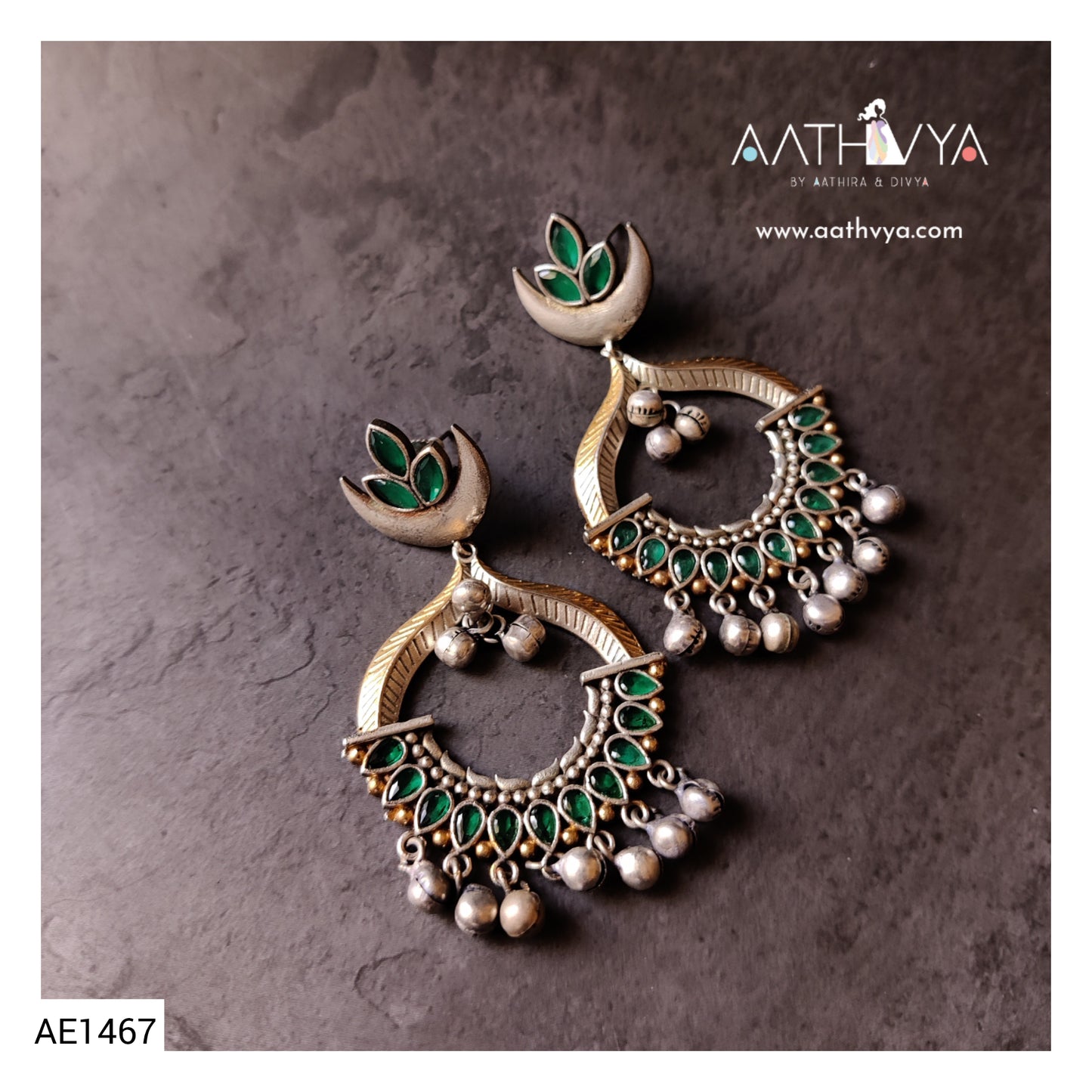 DUAL TONE GHUNGROO DANGLER - AE1467
