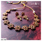 MATTE FINISH KEMP STONE NECKLACE SET - AN1789