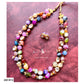 MULTICOLOURED ONYX  & KUNDAN SET - AN1815