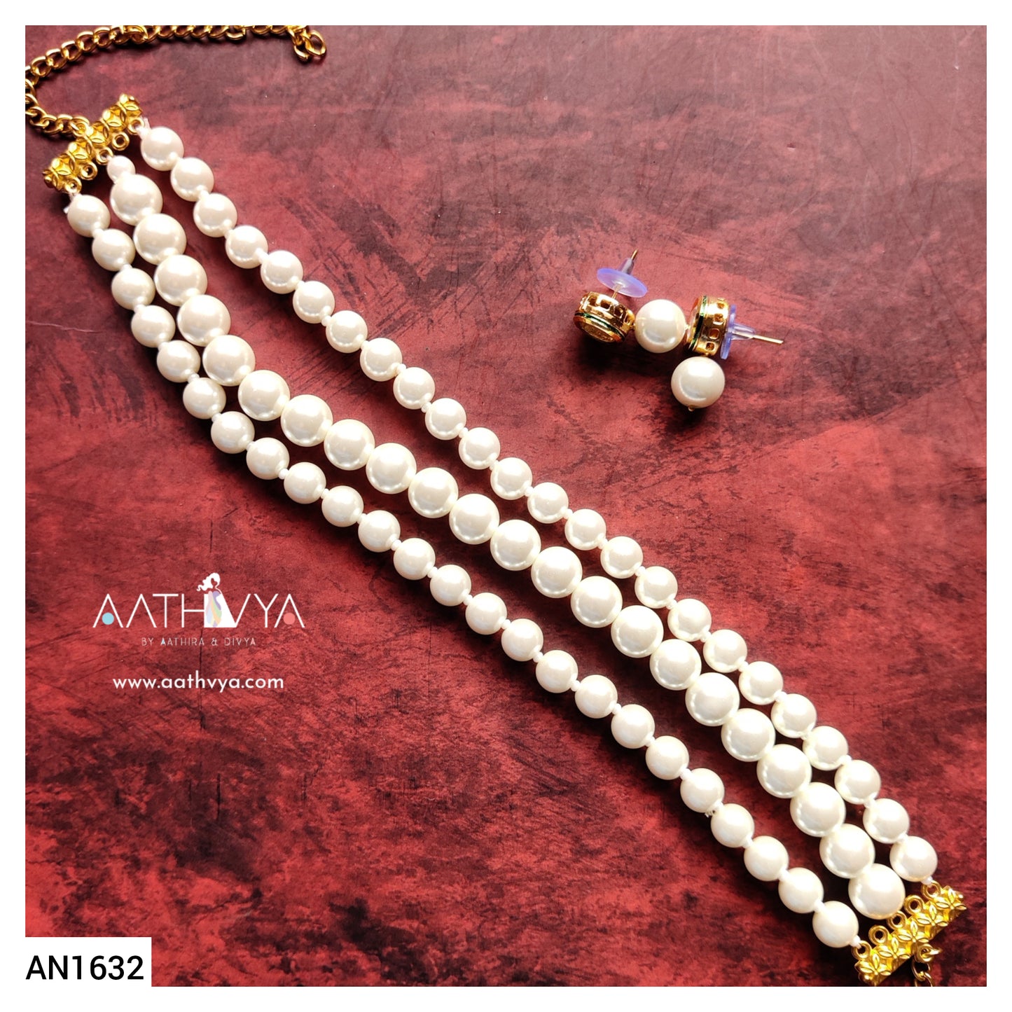 SHELL PEARL CHOKER SET - AN1632