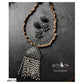 PEARL TASSELED GHUNGROO PENDANT NECKPIECE - AN2174