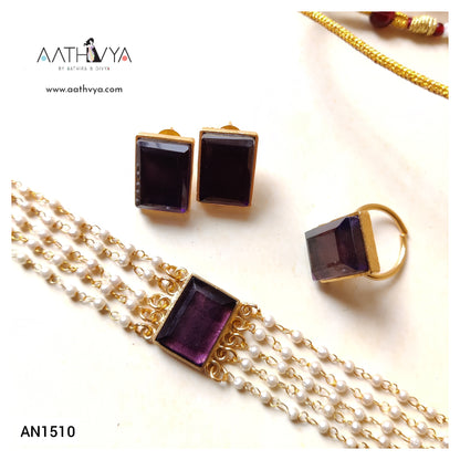 INSIGNIA - PEARL STONE CHOKER - AN1510