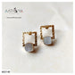 MOTHER OF PEARL SQUARE EARRINGS - AE2140