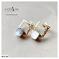 MOTHER OF PEARL SQUARE EARRINGS - AE2140