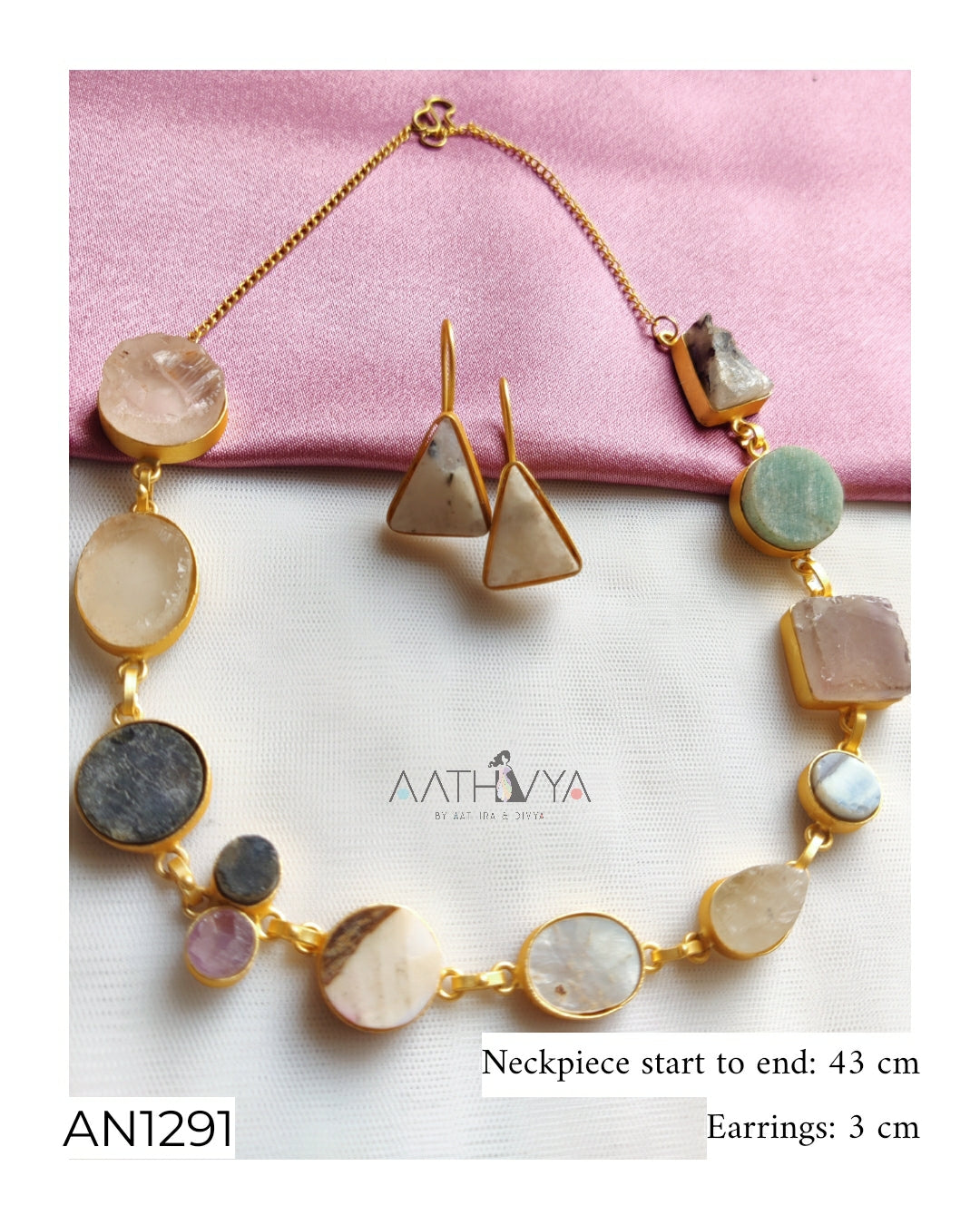 MULTICOLOUR DRUZY STONE SETS - AN1291