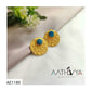 MATTE ENGRAVED DRUZY STUDS - AE1180