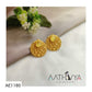 MATTE ENGRAVED DRUZY STUDS - AE1180