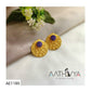 MATTE ENGRAVED DRUZY STUDS - AE1180